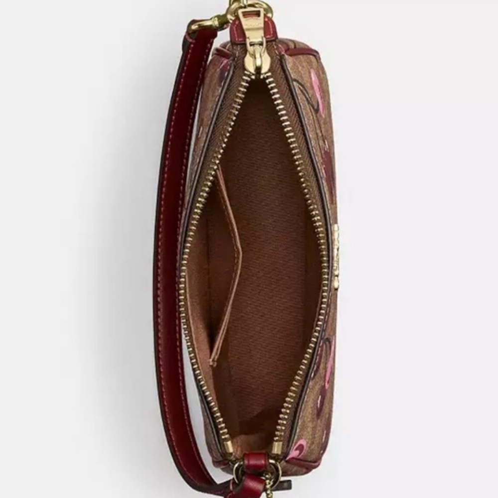 NWT Coach Nolita 19 Cherry Print Tan/Gold Graduation Gift Set+One Chain Extender - Picture 13 of 15